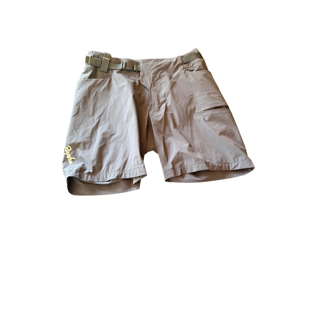Rapha Trail Shorts Grey XS Mountain Bike MTB Technical Performance Belted